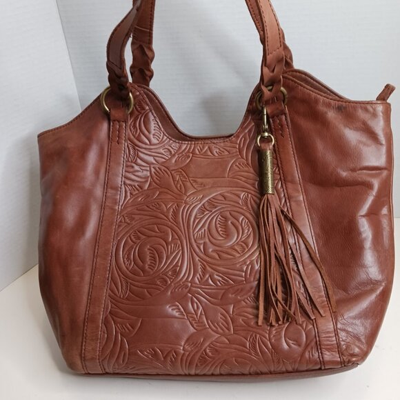 The Sak Women's Sierra Leather Tote Brown Shoulder Bag - Picture 15 of 15